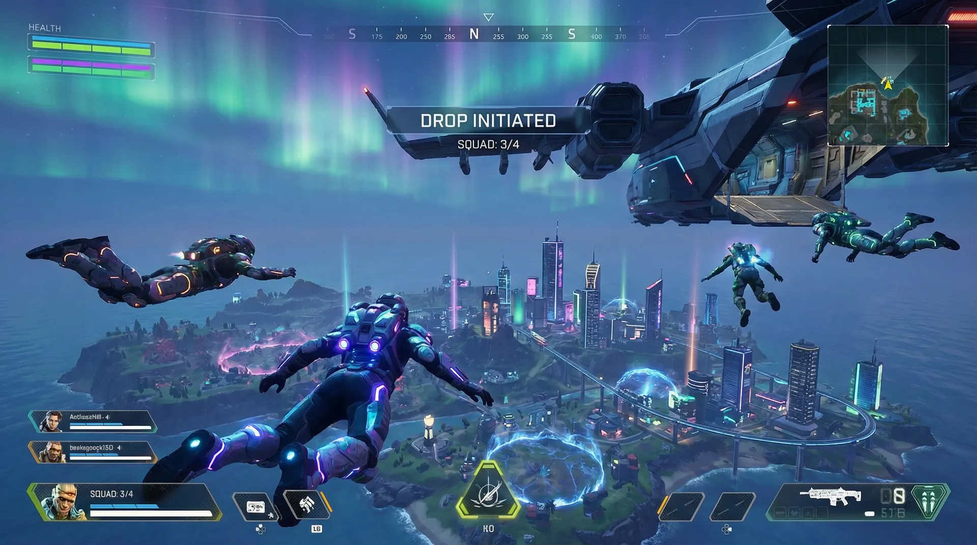 大逃杀游戏空降瞬间 - 极速电竞 精彩操作