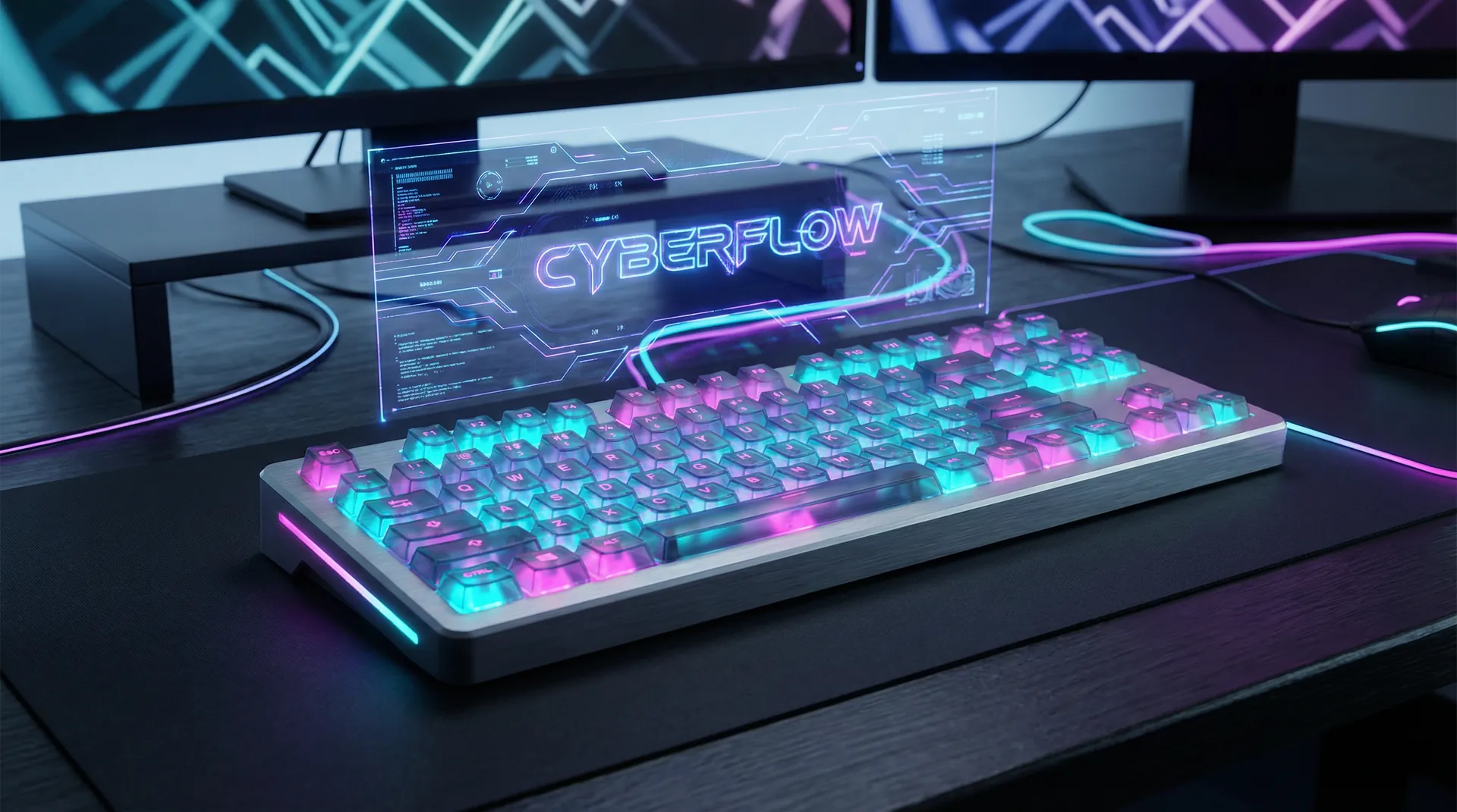 赛博朋克风格机械键盘 - 极速电竞 外设评测